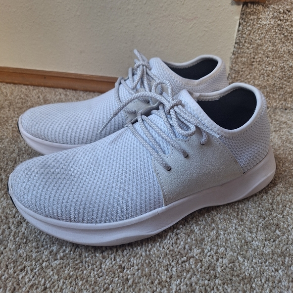 Vessi Womens Light Gray Knit Lace Up Lightweight Sneaker Size 9 - Picture 1 of 8